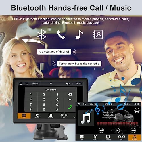 Hodozzy ワイヤレスCarplay & 無線Android Auto、ディスプレイオーディオ Carplay 7インチのHDのタッチスクリーンのBluetoothのハンズフリー、ミラーリンク、背面図のカメラ、サポートAUX、USB/SD 657d1d82