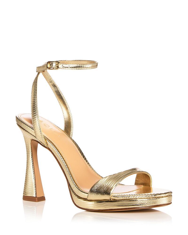 アクア レディース シューズ サンダル AQUA Womens Darby Sandals Exclusive Gold Lizard ゴールド
