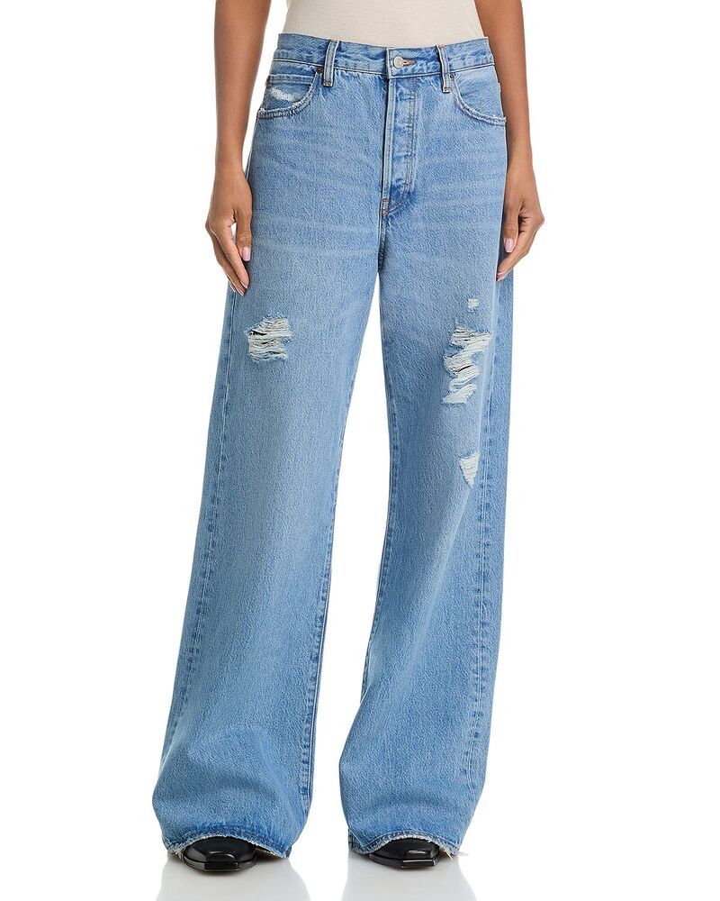 フレーム レディース ボトムス デニムパンツ ワイドレッグ ジーンズ FRAME The Loose High Rise Low Slung Wide Leg Jeans in Sundrop