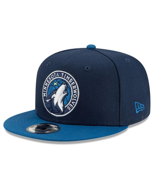 ニューエラ メンズ アクセサリー 帽子 New Era Mens Black Gray Minnesota Timberwolves 2Tone 9FIFTY Adjustable Snapback Hat Black Gray ブラック