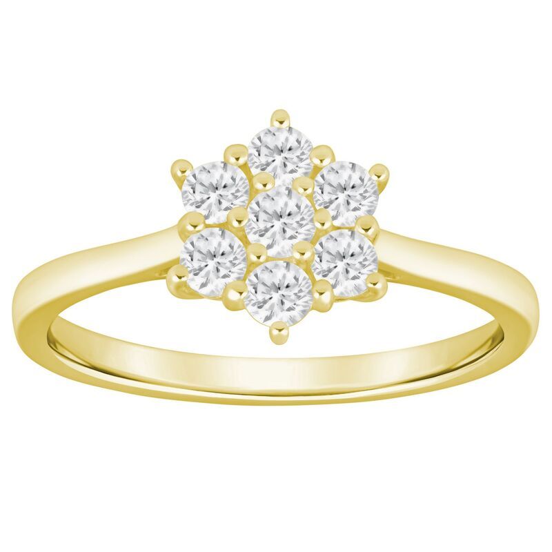 Alyson Layne レディース アクセサリー リング Alyson Layne 10k Gold 12 CaratW LabGrown Diamond Clustering 10 K White Gold ホワイト