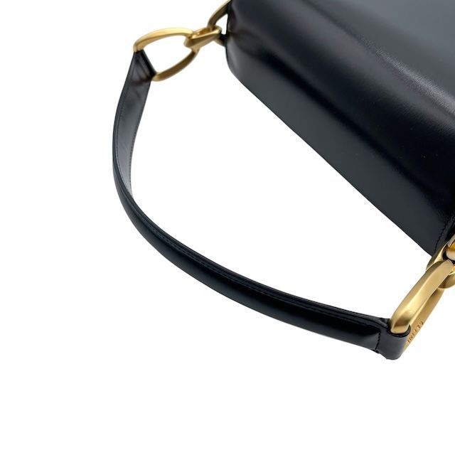 希少 美品 CELINE セリーヌ ハンドバッグ レザー 金具 ブラック 黒 ヴィンテージ レディース