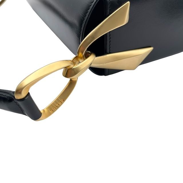 希少 美品 CELINE セリーヌ ハンドバッグ レザー 金具 ブラック 黒 ヴィンテージ レディース