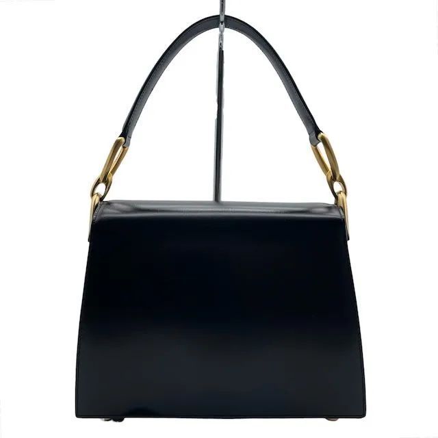 希少 美品 CELINE セリーヌ ハンドバッグ レザー 金具 ブラック 黒 ヴィンテージ レディース