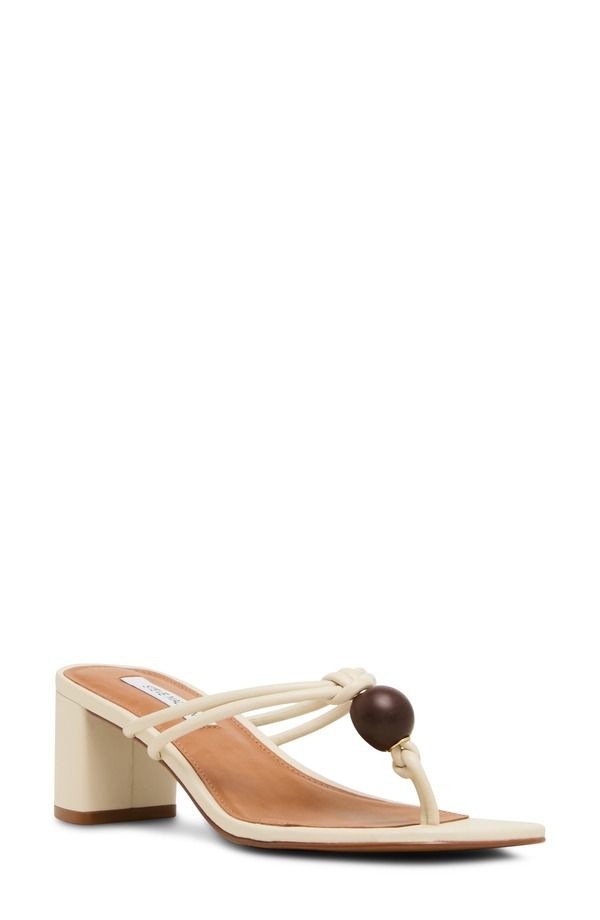 スティーブ マデン レディース シューズ ヒール サンダル Steve Madden Remedy Block Heel Sandal Bone Leather