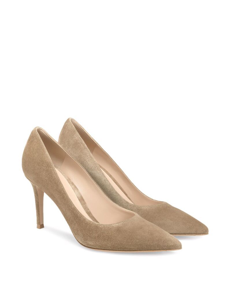 ジャンヴィト ロッシ レディース シューズ パンプス Gianvito Rossi Womens Gianvito 85 Pumps Beige Suede Leather ベージュ