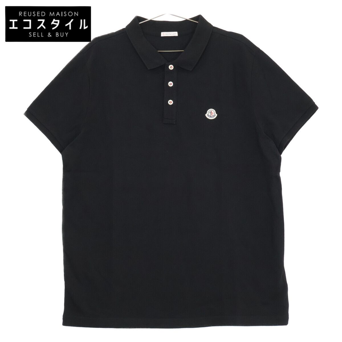 MONCLER　モンクレール　【美品】E10918340800 MAGLIA POLO ロゴワッペン 半袖ポロシャツ　XXL