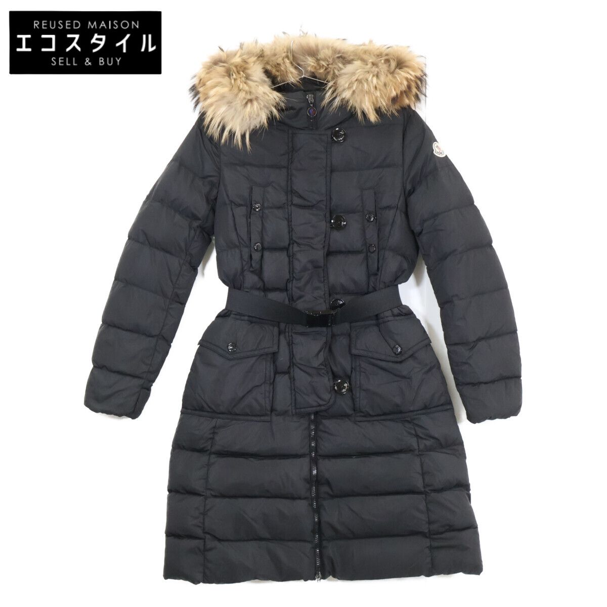 MONCLER モンクレール GENEVRIER ファー/ベルト付 フーディダウン 00