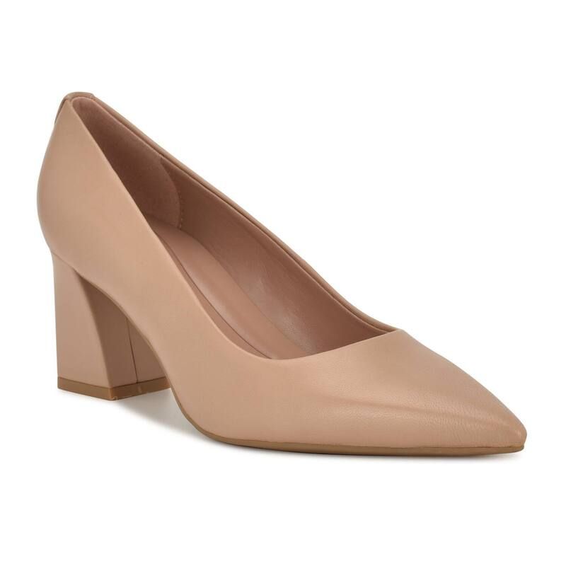 ナインウェスト レディース シューズ パンプス ヒール Nine West Kalore Womens Block Heel Dress Pumps Beige ベージュ