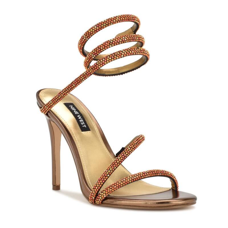 ナインウェスト レディース シューズ パンプス サンダル ヒール Nine West Maskil Womenstrappy Higheel Sandals Gold ゴールド