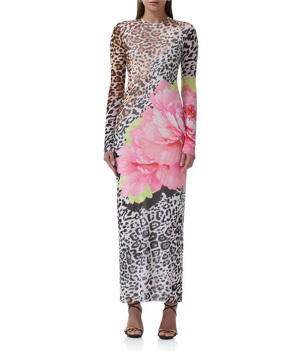 エーエフアールエム レディース トップス ワンピース クルーネック フラワー柄 プリント メッシュ マキシ フラワー AFRM Didi Animal Floral Print Crew Neck Long Sleeve Mesh Maxi Dress Neo 21,226円