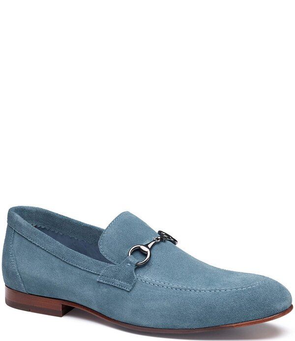 ジョンストンアンドマーフィー メンズ シューズ スリッポン・ローファー スエード Johnston Murphy Mens Higgins Bit Suede Loafer Denim デニム