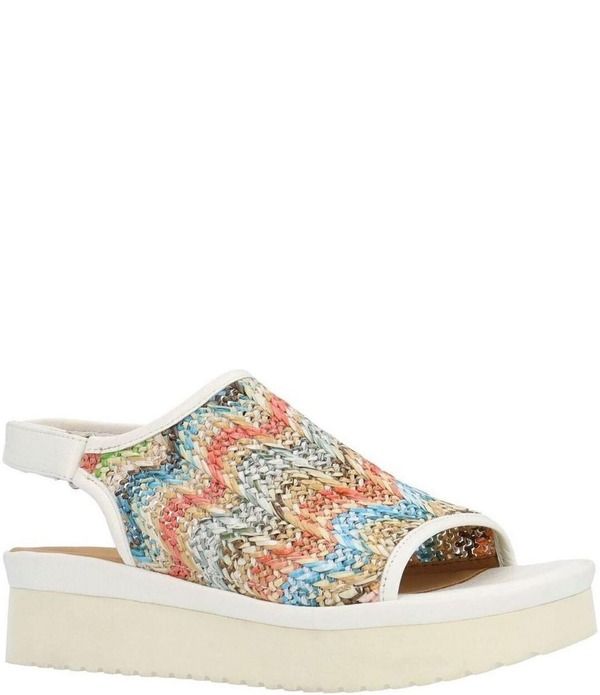 ラモールドピード レディース シューズ サンダル プラットフォーム LAmour Des Pieds Ashwin Raffia Slingback Platform Wedge Sandals Bright Multi マルチカラー