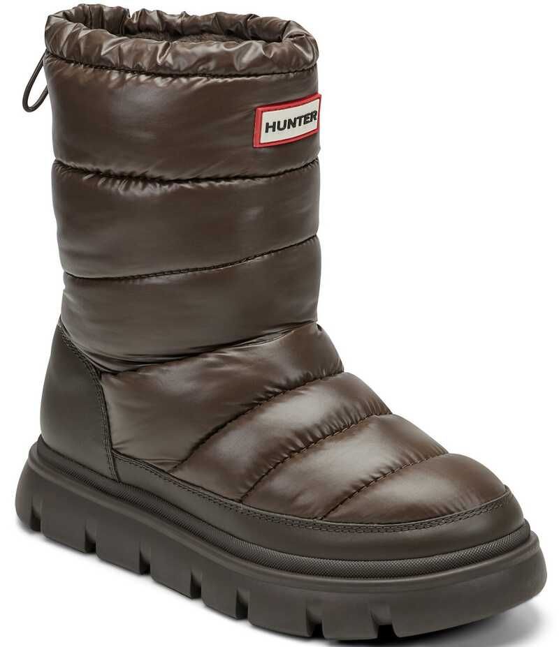 ハンター レディース シューズ ブーツ・レインブーツ Hunter Womens Maribel Waterproofaux Fur Insulated Puffy Boots Dark Brown ブラウン