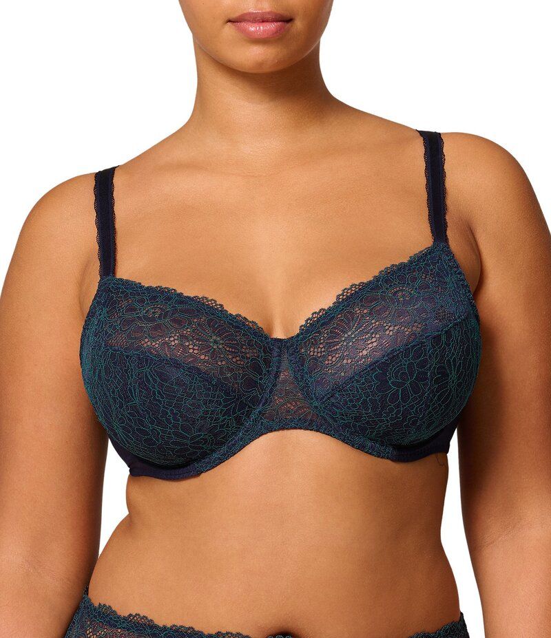 シモーヌペレール レディース アンダーウェア ブラジャー Simone Perele Poeme FullCup Cut Sewn Underwire Bra Sapphire サファイア