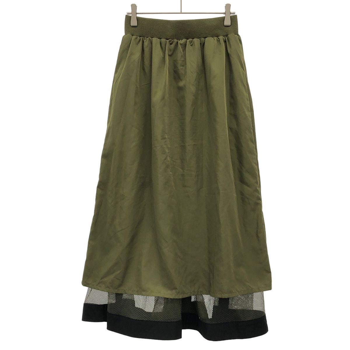 RISLEY リズレー ポリエステルメッシュスカート R2401-RMS 597 オリーブグリーン F RISLEY リズレー ポリエステルメッシュスカート R2401-RMS 597 オリーブグリーン F