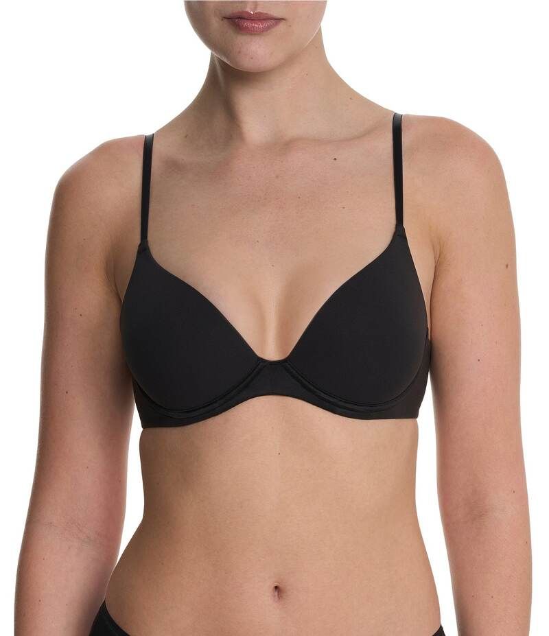 ナトリ レディース アンダーウェア ブラジャー Tシャツ Natori Soft Focus Comfort Convertible Demi TShirt Bra Black ブラック