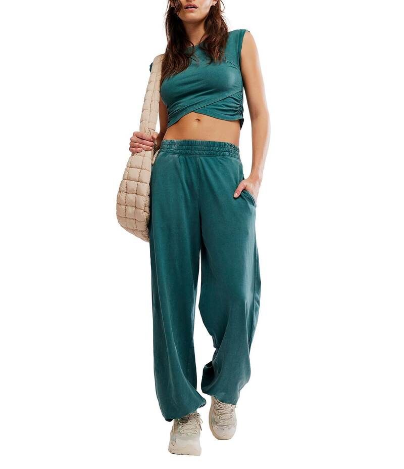 フリーピープル レディース トップス シャツ クルーネックロップド Free People FP Movement Hot Shot Crossover Crew Neck Cropped Muscle Tee HighRise Waist Pant Coor