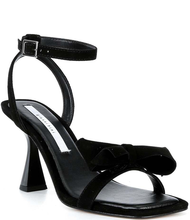 ジャンビニ レディース シューズ サンダル スエード Gianni Bini Ransley Suede Bow Square Toe Dressandals Black ブラック