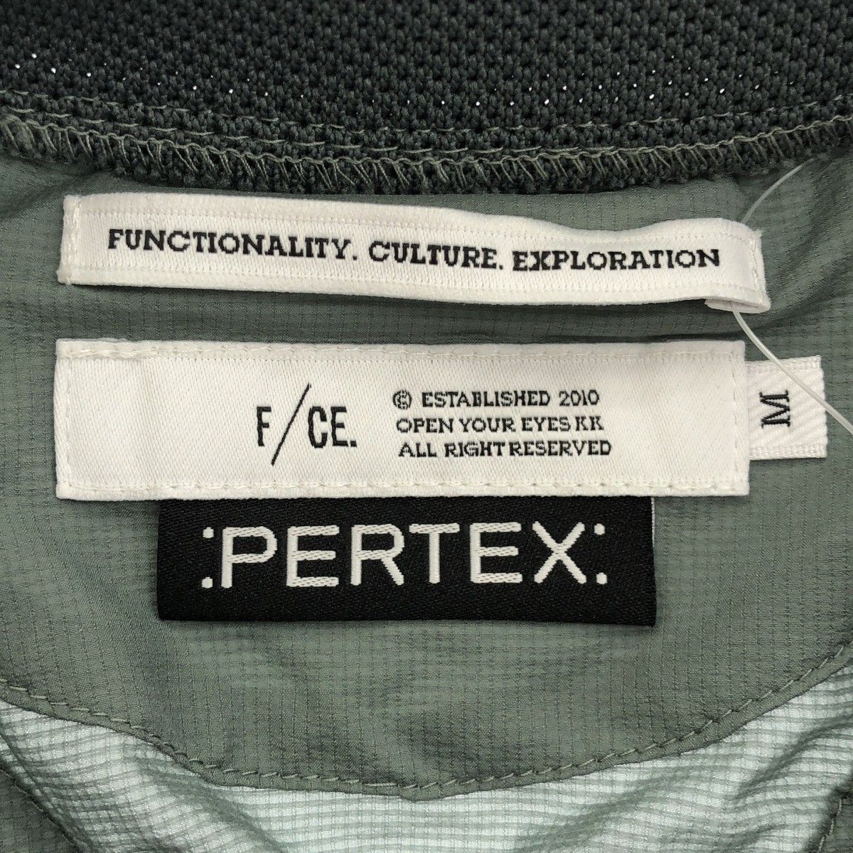 F/CE. エフシーイー PERTEX PARACHUTE SHIRT ラシュートプルオーバー FPA14241U0002 グリーングレー系 M