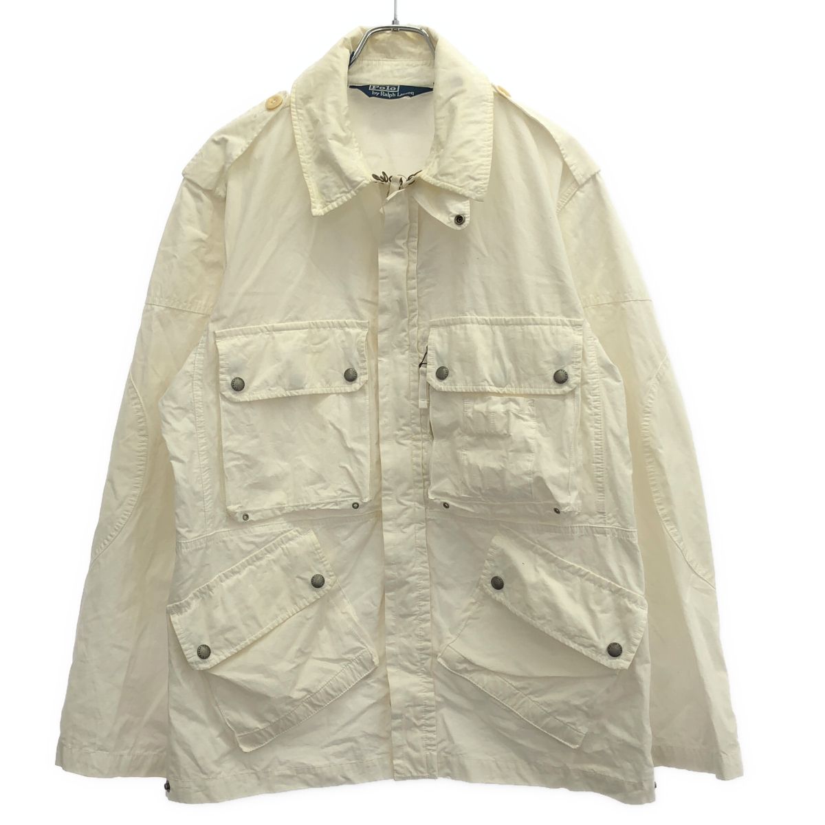 Polo by Ralph Lauren ポロ バイ ラルフ ローレン マルチポケットミリタリージャケット ホワイト M