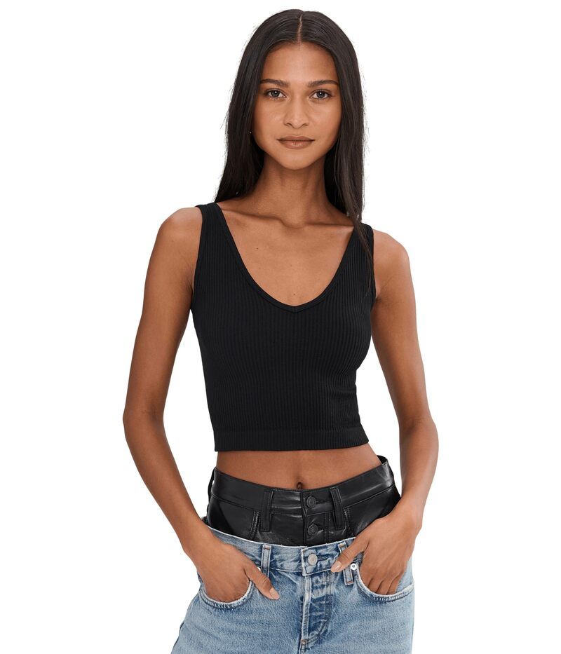 フリーピープル レディース トップス シャツ Free People Solid Ribrami Black ブラック