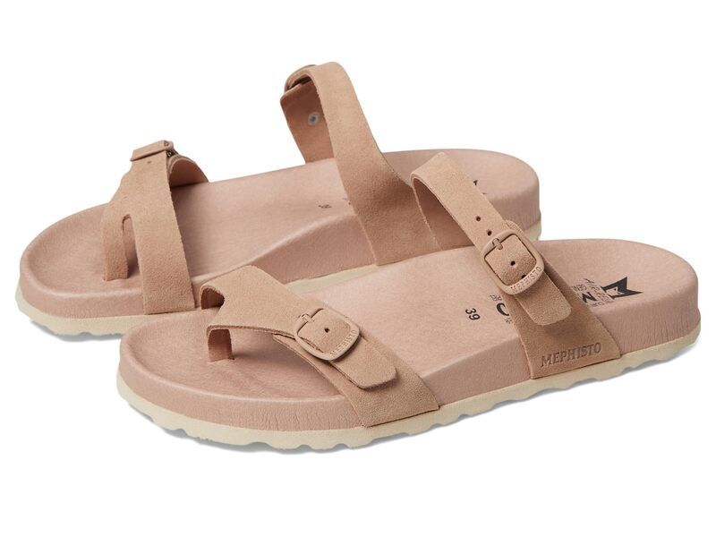 メフィスト レディース シューズ サンダル Mephisto Kristal Old Pink Suede ピンク