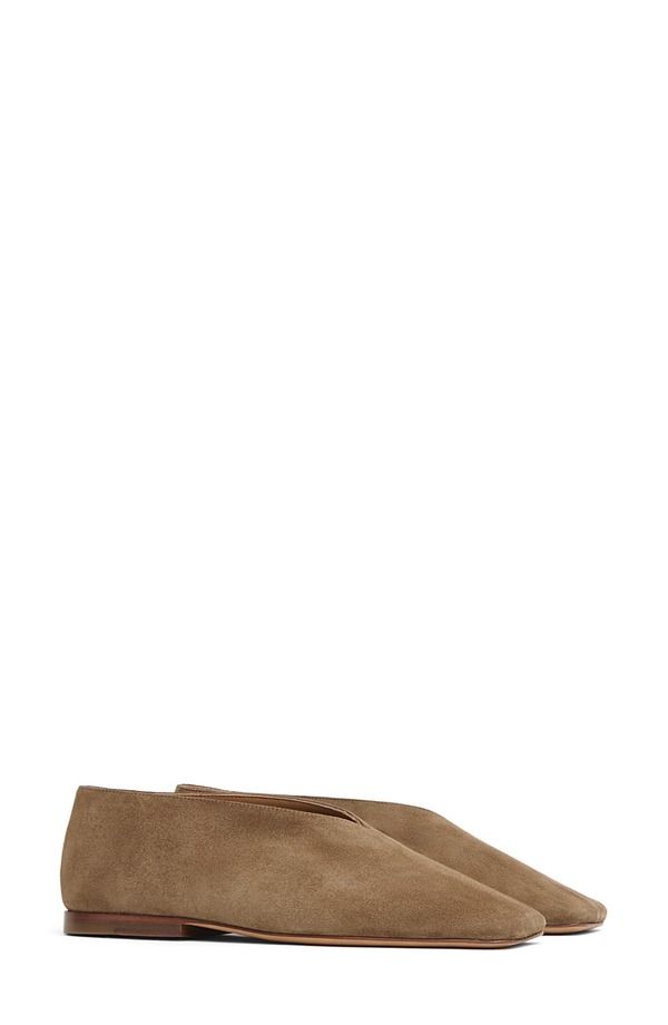 マンサーガブリエル レディース シューズ パンプス Mansur Gavriel Square Toe Flat Anise