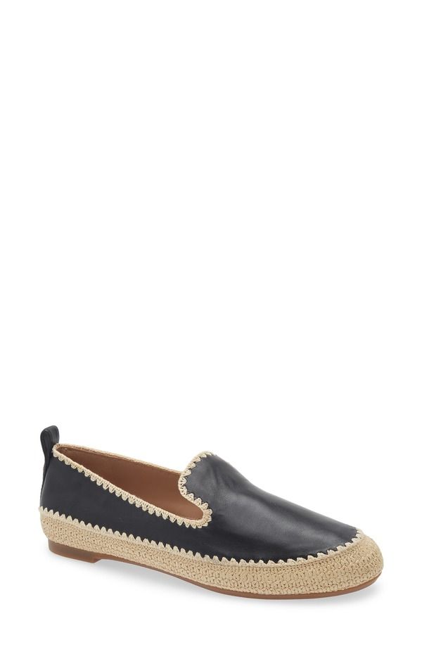 コールハーン レディース シューズ パンプス ローファー Cole Haan CloudFeel Asbury Loafer Black Leather Natural Raffia ブラック