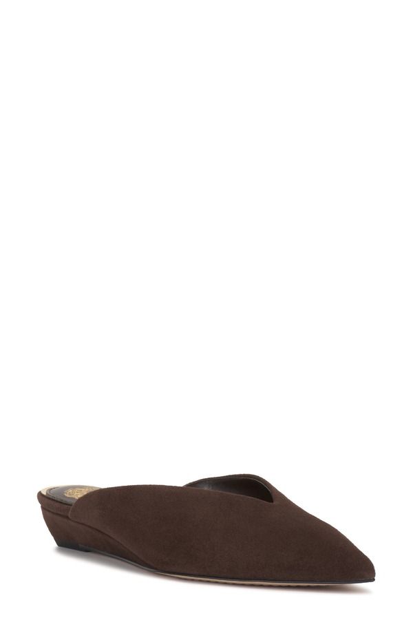 ヴィンスカムート レディース シューズ ヒール Vince Camuto Vinia Pointed Toe Wedge Mule Brownie