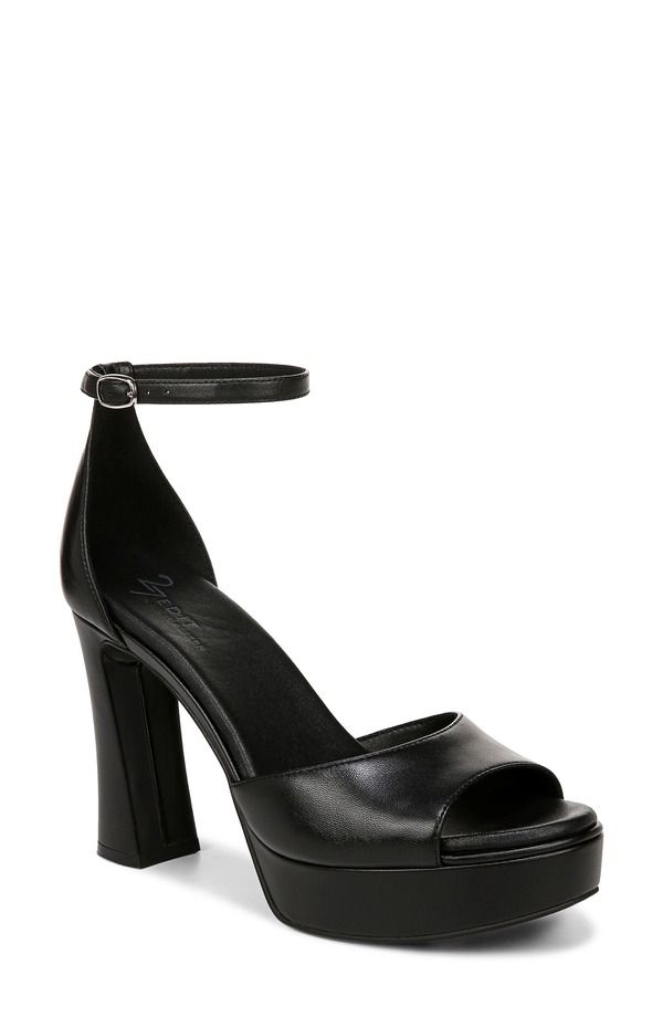 27 エディット ナチュラライザー レディース シューズ パンプス プラットフォーム サンダル アンクル 27 EDIT Naturalizer Delphie Ankle Straplatform Sandal Black Leather ブラック