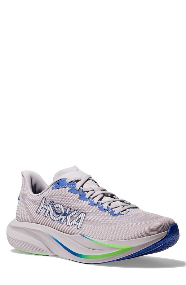 ホカオネオネ メンズ シューズ スニーカー HOKA Mach 7 Running Shoe Ash Grey Cobalt Blue グレー