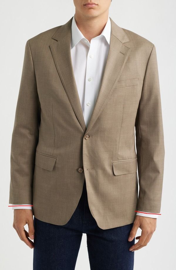 ボノボス メンズ アウター ジャケット・ブルゾン ウール コート Bonobos Jetsetter Standard Fitan Mlange Stretch Wool Sport Coatan タン