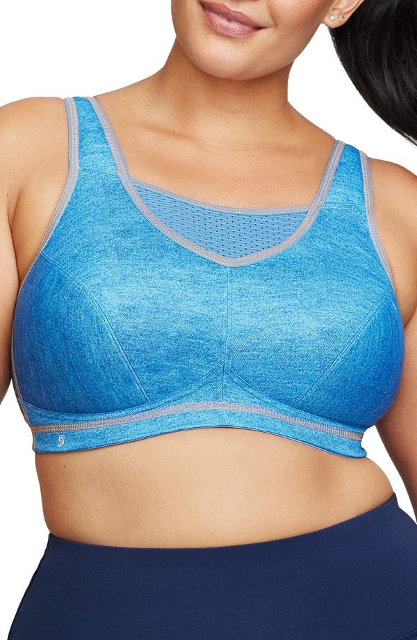 グラマライズ レディース アンダーウェア ブラジャー Glamorise NoBounce Camisolelite Sports Bra Light Denim デニム
