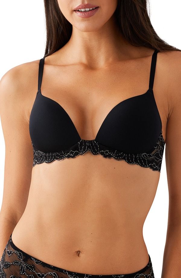ビーテンプティッド レディース アンダーウェア ブラジャー btemptd by Wacoal Feeling Famous Wirefree PushUp Bra Night Angel Wing