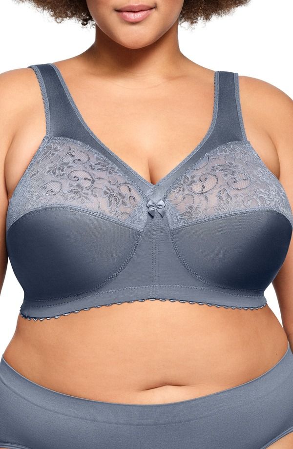 グラマライズ レディース アンダーウェア ブラジャー Glamorise MagicLift Original Support Bra Folkstone Gray グレー