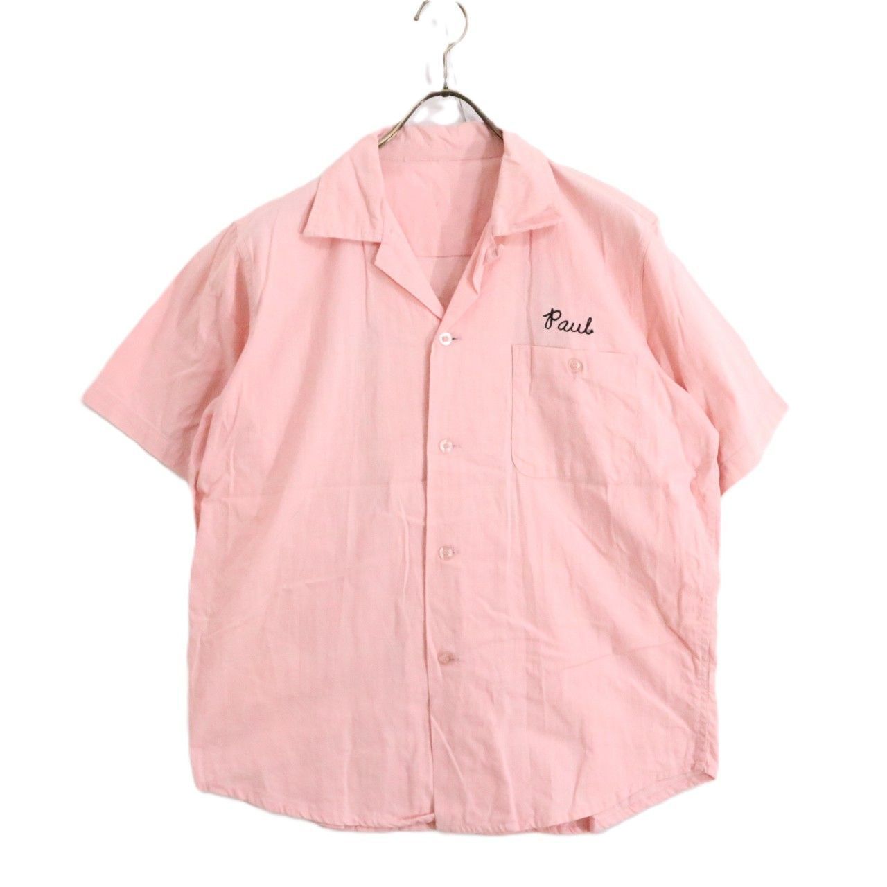 中古A】メンズ M相当 ヴィンテージスタイル ボウリングシャツ VINTAGE