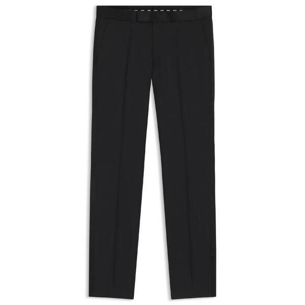 ボス メンズ ボトムス カジュアルパンツ ストレート Boss Mens H Lenon Tux Straight Leg Trousers Black ブラック