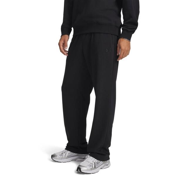 アンダーアーマー メンズ ボトムス カジュアルパンツ ジョガーパンツ フリース Under Armour Mens RivalW Pant Open Hem Fleece Joggers BlackBlack ブラック