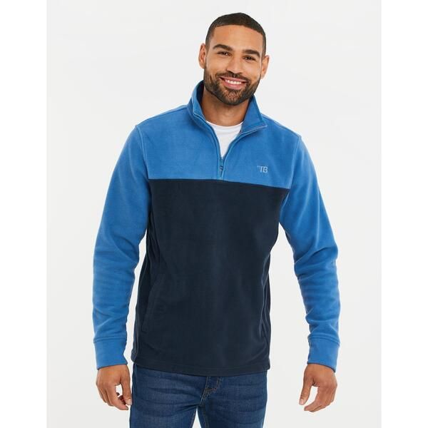 スリードベア メンズ アウター パーカー・スウェット フリース Threadbare Mens TB Wham 14 Zip Fleece CobaltNavy ネイビー
