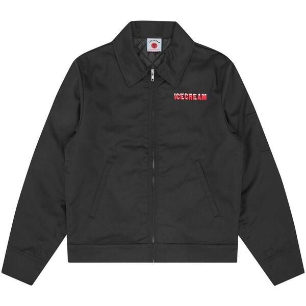 アイスクリーム メンズ アウター ジャケット・ブルゾン ICECREAMens Work Harrington Jacket Black ブラック