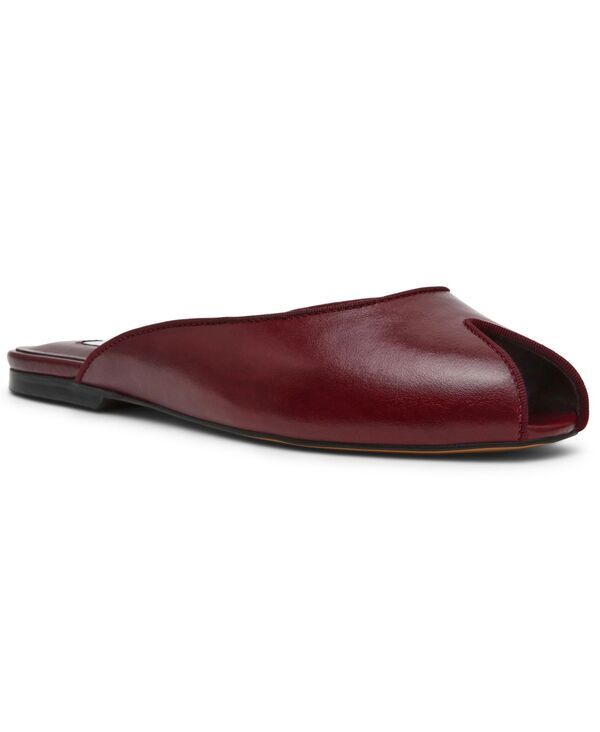 スティーブ マデン レディース シューズ スリッポン・ローファー Steve Madden Womens Bloss Peep Toe SlipOn Flats Burgundy Leather バーガンディ