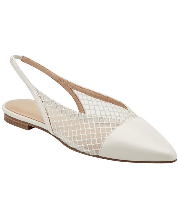 マーク・フィッシャー レディース シューズ パンプス メッシュ Marc Fisher LTD Womens Davin Mesh Slingback Dress Flats CreameshLeather クリーム