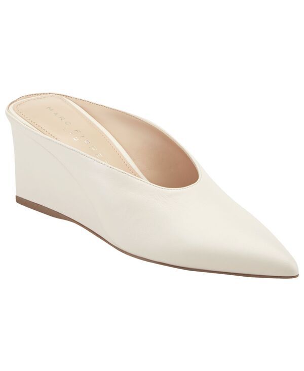 マーク・フィッシャー レディース シューズ パンプス Marc Fisher LTD Womens Malley Pointed Toe Wedge Mules Ivory Leather アイボリー