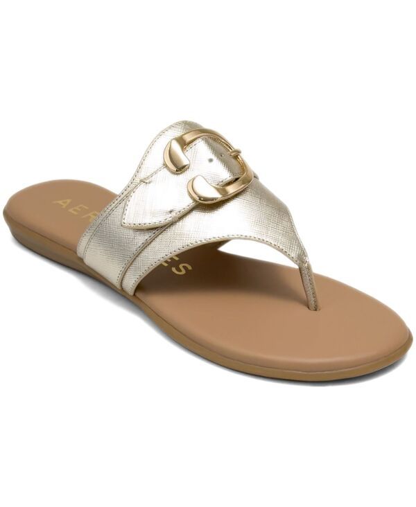 エアロソールズ レディース シューズ サンダル Aerosoles Womens Glitz Open Toe Flat Sandalsoft Gold ゴールド
