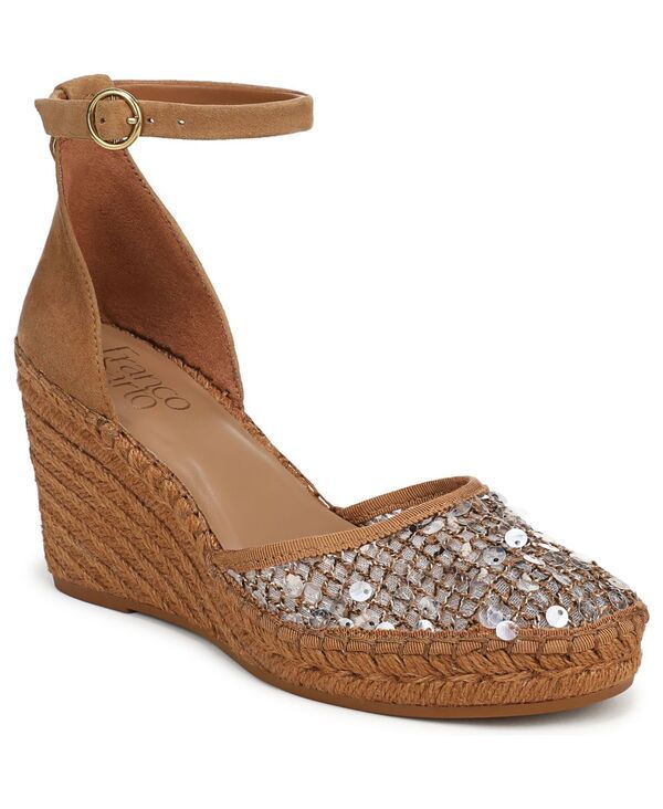 フランコサルト レディース シューズ サンダル Franco Sarto Womens Idalia Espadrille Wedge Sandals Brown Multi Fabric ブラウン