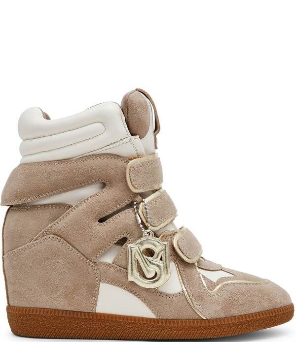 スティーブ マデン レディース シューズ スニーカー スエード Steve Madden Mavisuede High Top Wedge Sneakersand サンド