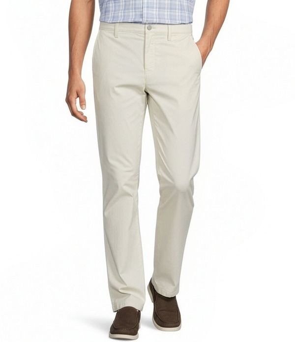 ラウンドトゥリーアンドヨーク メンズ ボトムス カジュアルパンツ Roundtree Yorke Straight Fit Flat Front Coolmax Pantstone ストーン