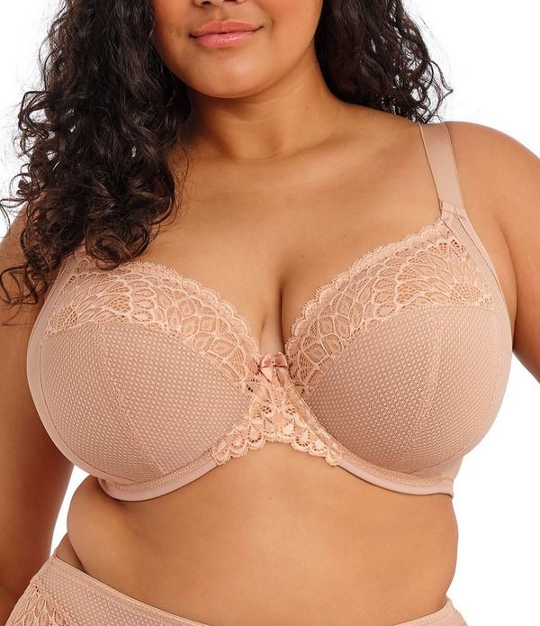 エロミ レディース アンダーウェア ブラジャー Elomi Tiernie Full Busted Underwire Stretch Plunge Bra Sahara