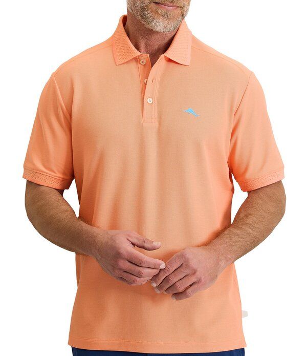 トッミーバハマ メンズ トップス シャツ Tommy Bahama Emfielder Icon Short Sleeve Polo Shirt Peach Parrot ピーチ